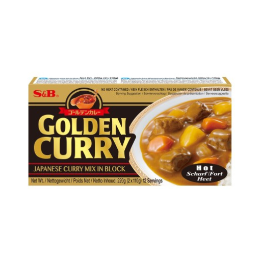 S&B | Golden curry sauce mix hot 220g